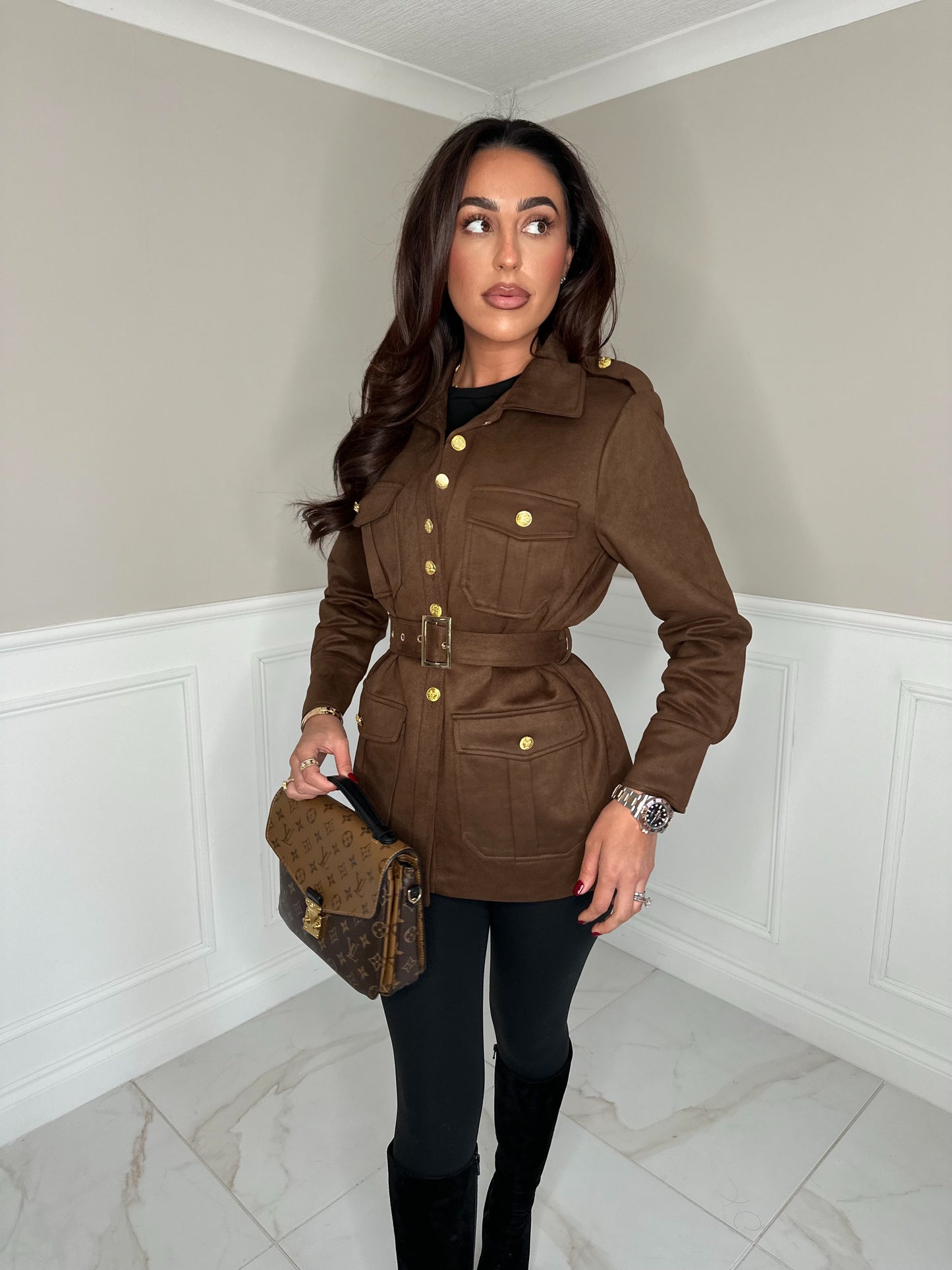 Luxury Brown suede Jacket