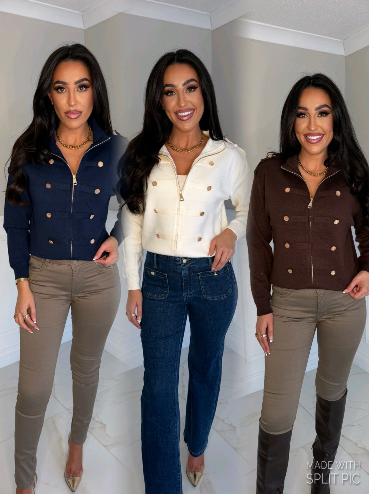 Luxury Soft touch zip up cardigan