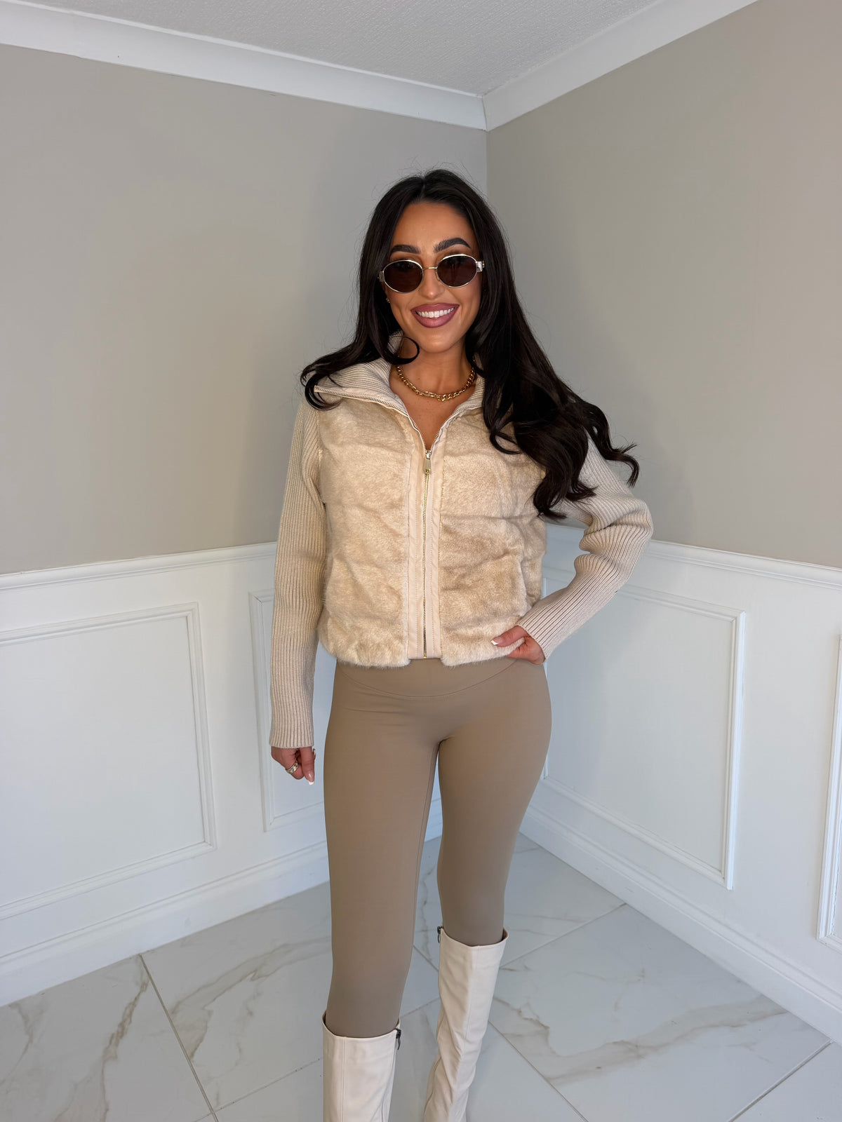 Luxury Faux Fur Zip up jacket/Gillet