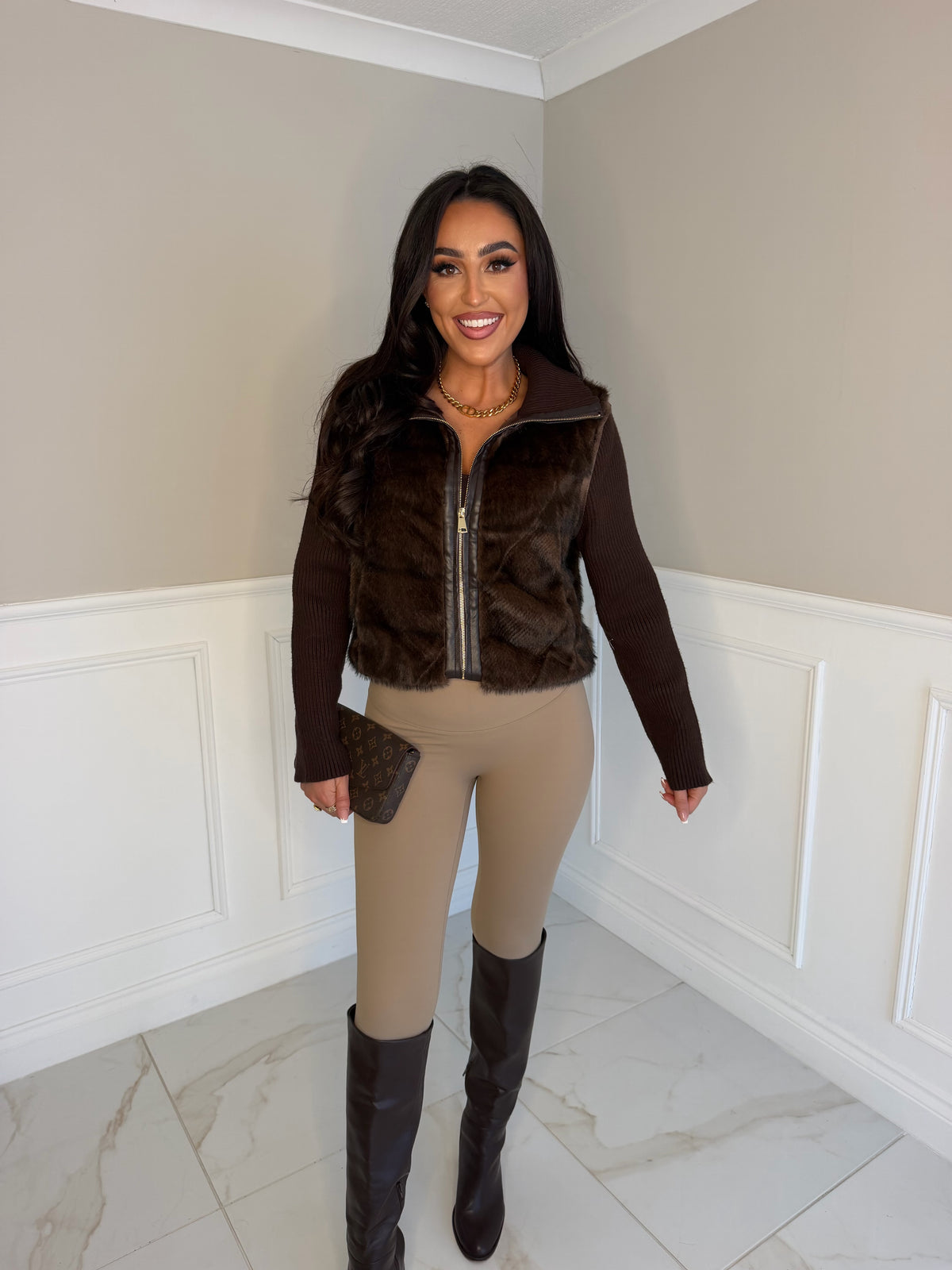 Luxury Faux Fur Zip up jacket/Gillet