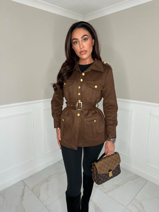 Luxury Brown suede Jacket