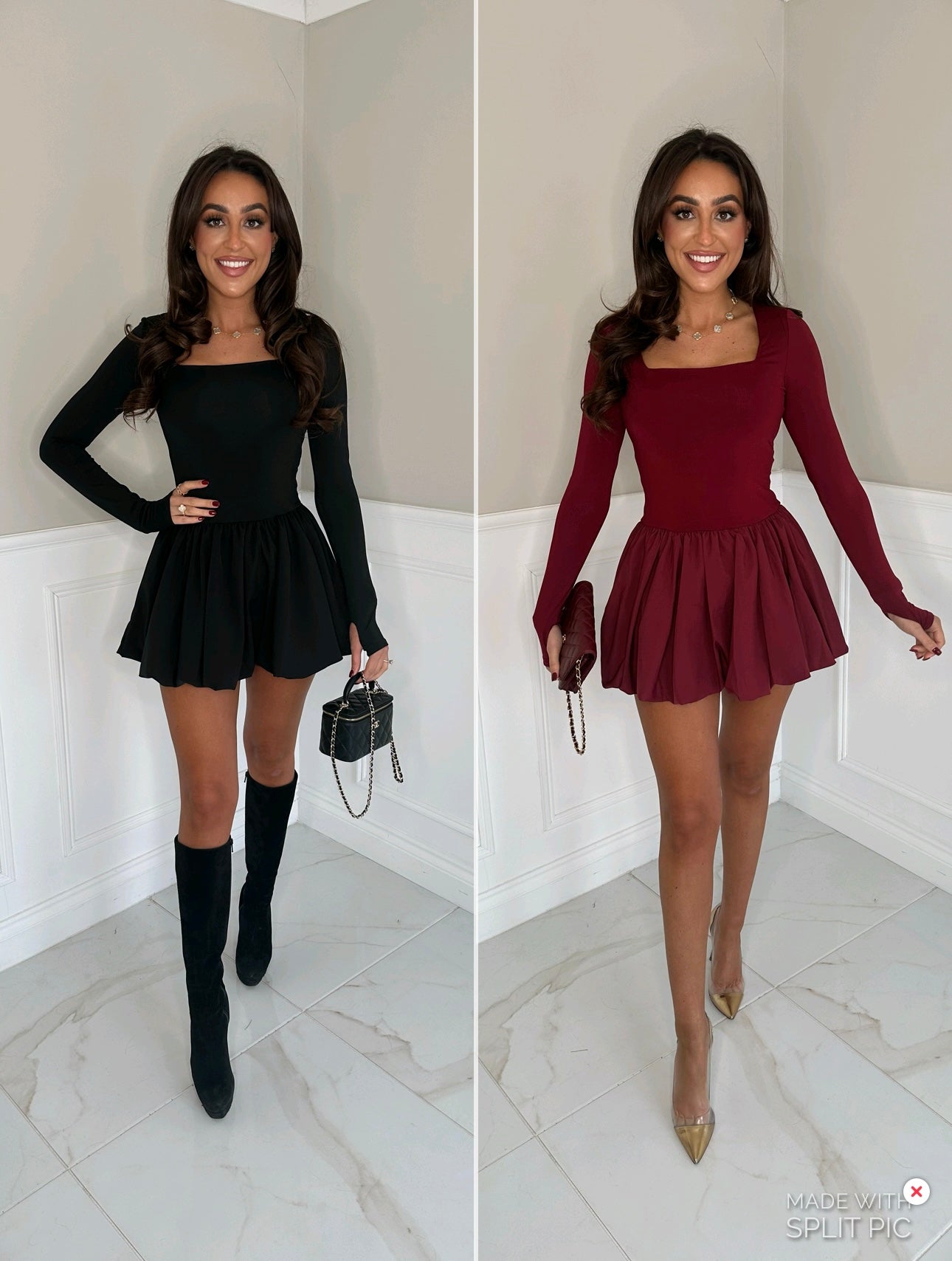 Sculpting skater dress