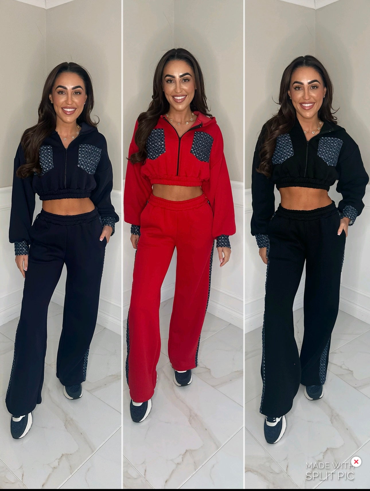 Thermal cropped detailed lounge set